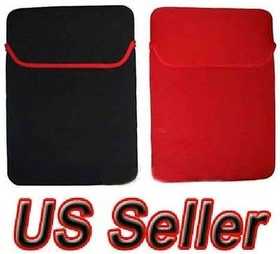14 14.1 Neoprene Laptop Notebook Sleeve Red Black Reversible Soft Case 