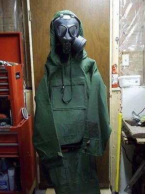 Gas mask and NBC suit, Finnish and NATO military surplus, new