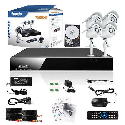   DVR Indoor Outdoor Home Video Surveillance Security Camera System 500G