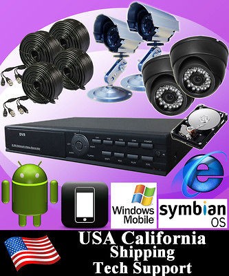   4CH Video Surveillance CCTV DVR Video Recorder Security Camera System