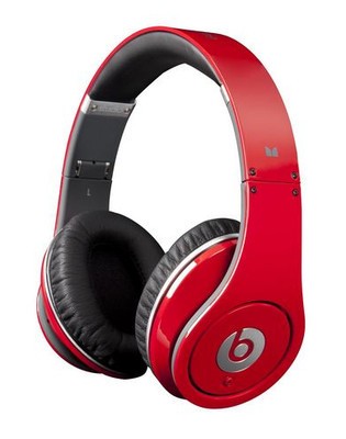 Monster Beats by Dr Dre Studio Red Headband Wired Headphones