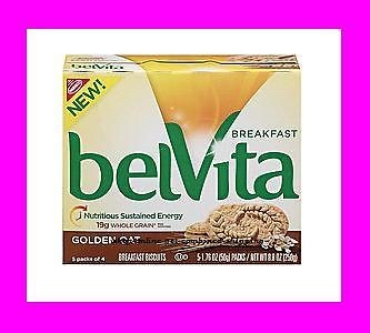 15 Pouches Nabisco BelVita 18 whole grain Breakfast Biscuits Golden 