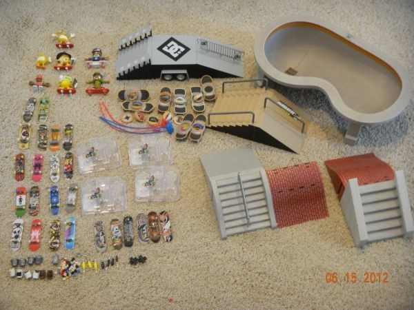   of Tech Deck, Tony Hawk, DC and X Games ramps dudes fingerboards pool
