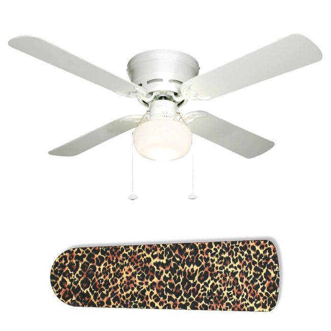 Ceiling Fan with Lamp   Jungle Leopard Cheetah Animal Print
