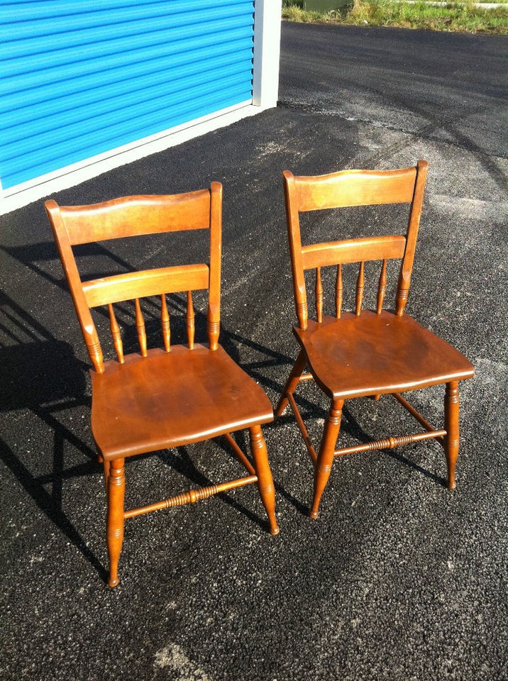 Ethan Allen Baumritter Heirloom Maple Dining Chairs 2