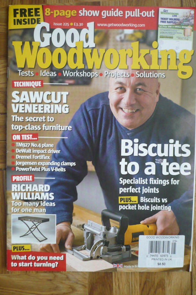 GOOD WOOD WORKING Magazine   Issue #225   Biscuits, Veneering 
