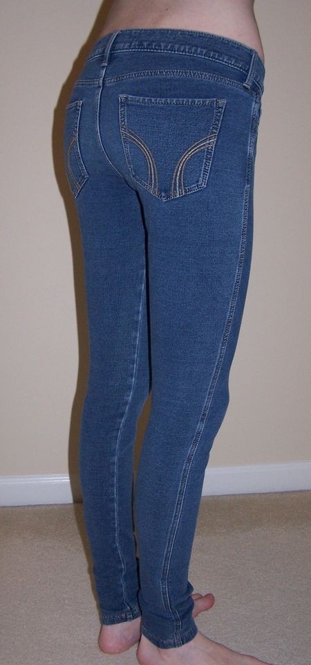 HOLLISTER SO CAL STRETCH KNIT JEGGINGS LEGGINGS JEANS~Super Lowrise 