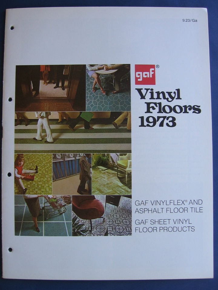 GAF ASBESTOS FLOORING SHEET VINYL & Floor TILE 1973 Catalog