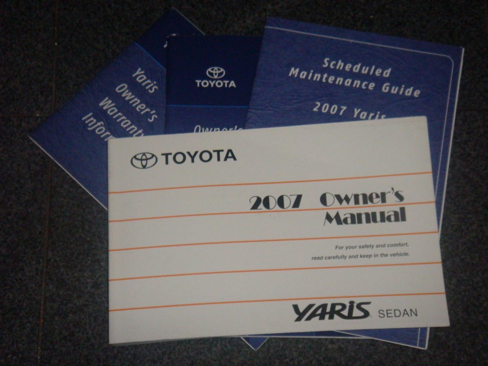 toyota yaris owners manuals