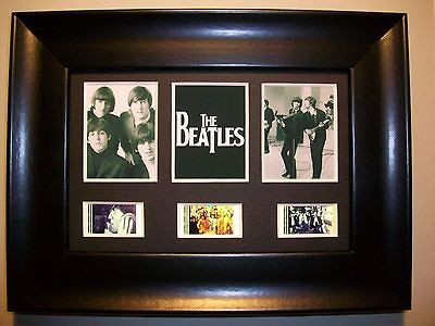 BEATLES Fab Four Lennon Framed Trio Movie Film Cell Memorabilia 3 film 