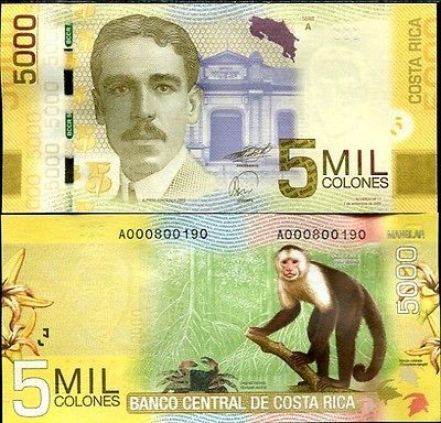    Paper Money World  North & Central America  Costa Rica
