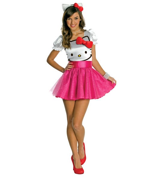 Teen Hello Kitty Tutu Dress Girls Halloween Costume