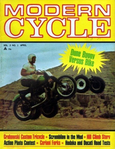 Modern Cycle Motorcycle Magazine Apr 1966   Hodaka Ace 90 Dune Buggies