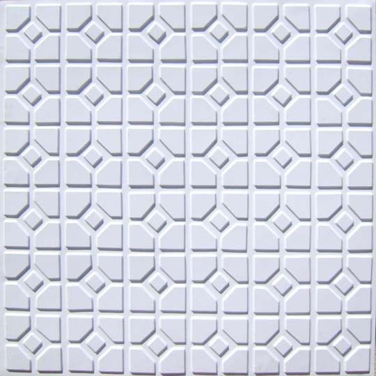 122 White Matt Faux Tin Ceiling Tiles. Looks like Tin