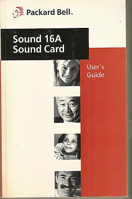 PACKARD BELL SOUND 16A SOUND CARD USERS GUIDE