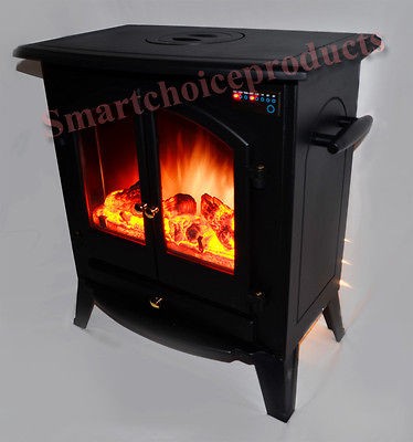   Free Standing Portable Electric Fireplace Remote Control Heater S 20A1