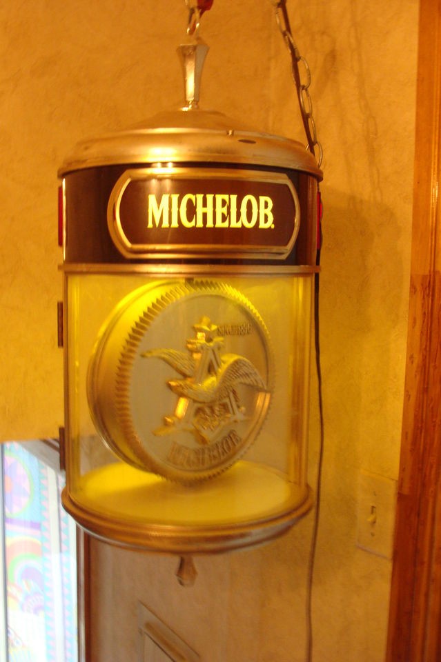 Michelob Lighted Hanging Clock​Works Great