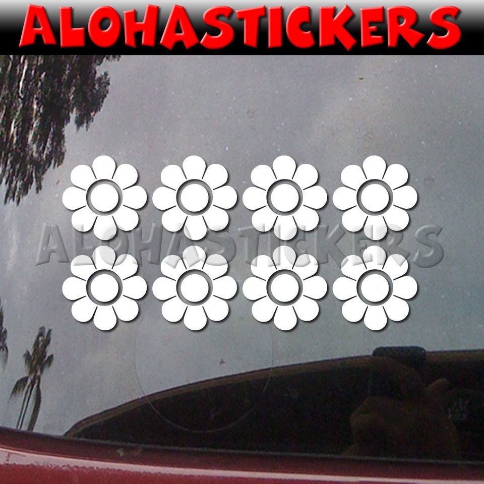   inch HIPPY DAISY FLOWER Car Truck Vinyl Decal Window Sticker M94X