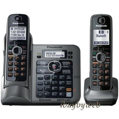   KX TG7642M Bluetooth Link to Cell 2 Cordless Phones Talking Caller ID