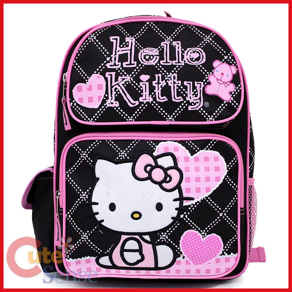 Sanrio Hello Kitty School Backpack 16 Large Bag  Love Teddy Bear 