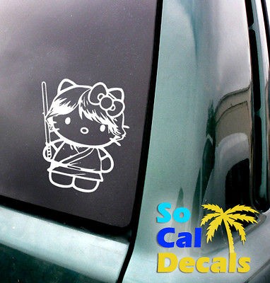 Hello Kitty Luke Skywalker Vinyl Sticker Car Laptop Decal Window Wall 