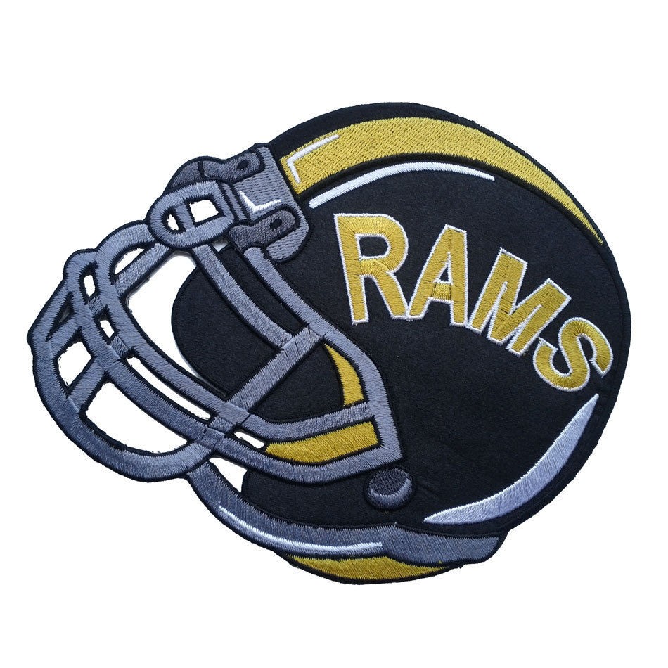RAMS HELMET NFL FOOTBALL CREST Embroidered Iron on Patch #S004