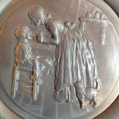   Norman Rockwells Tom Sawyer Aunt Pollys Medicine Pewter Plate