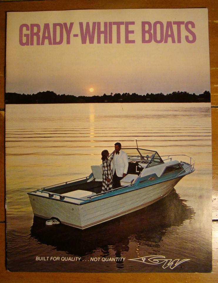 VINTAGE GRADY WHITE BOATS 1973 BROCHURE ADVERTISEMENT STING RAY ANGLER