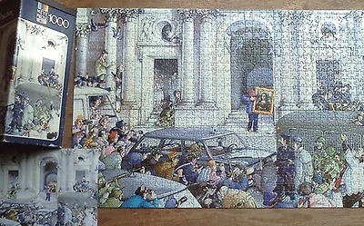 BLACHON heye Puzzle 1000 MONA LISA Louvres 1981 Da Vinci Paris RARE 
