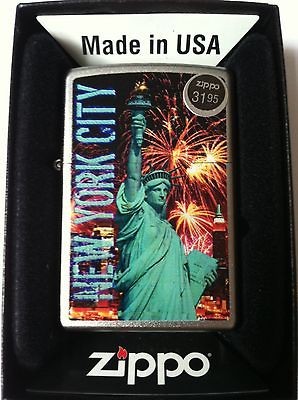 Zippo Collectible Lighter New York City Statue of Liberty & Fireworks