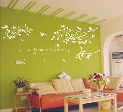   Decal Sticker Removable tree branches birds dc0305 large size 1 color