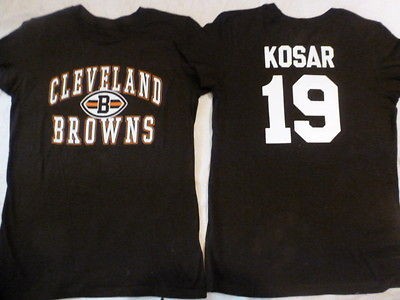 924 WOMENS NFL Apparel Browns BERNIE KOSAR Football Jersey Shirt Brown 