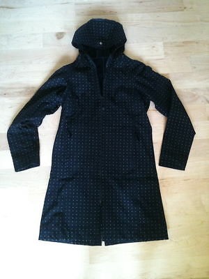 Lululemon SE Apres Jacket Long Black Coat With Polka Dots Sz 8 10