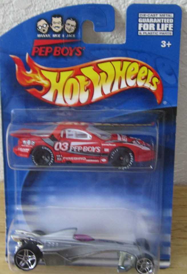 2000 Pep Boys Exclusive 2 Car Set Firebird & Hammered Coupe Hot Wheels