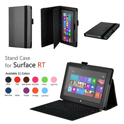 H1 Black Stand Holder Dock Leather Case Cover F Microsoft Surface 