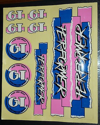 GT Bmx   GT Performer Sticker Kit   1986