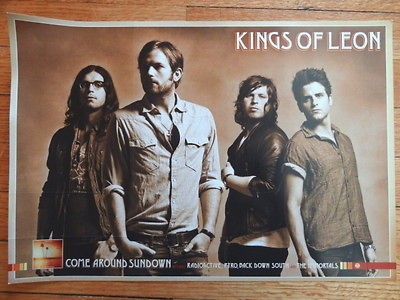 KINGS OF LEON come around sundown Promotional POSTER flat display 12 x 