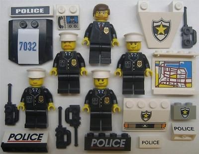 LEGO SWAT TEAM POLICE MINIFIGS LOT city town chief robber prisoner.