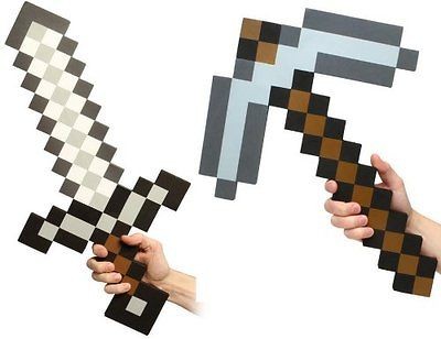 Minecraft Foam Sword & Pickaxe Combo Set Of 2