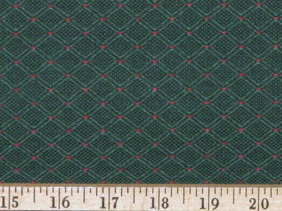 yards FOREST GREEN and RED DIAMOND Upholstery Fabric