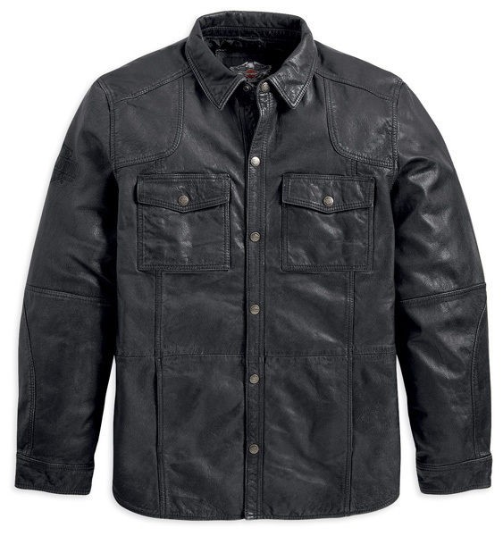 harley davidson leather shirt in Clothing, 