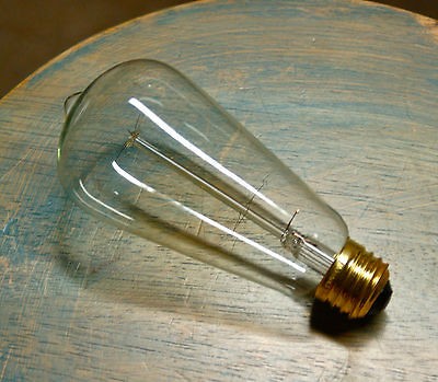   Style Light Bulb, Vintage Edison Reproduction 60 Watt Clear Glass Bulb