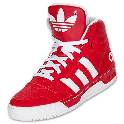 New Adidas Originals Mens IRVINGTON Mid Retro Red White hard court top 
