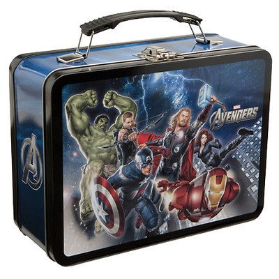 26170 Marvels The Avengers Large Tin Tote Lunchboxes Kids Collections