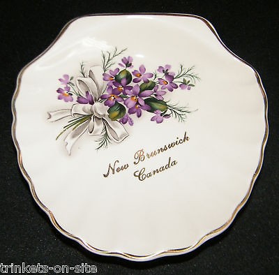 lord nelson china trinket dish violets new brunswick from canada