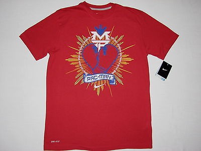 Nike Mens Manny Pacquiao Pac Man Heart T Shirt Red NWT Dry Fit 467757