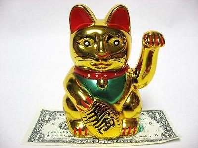   Japanese Waving Arm Maneki Neko Chinese Lucky Fortune Cat Feng Shui