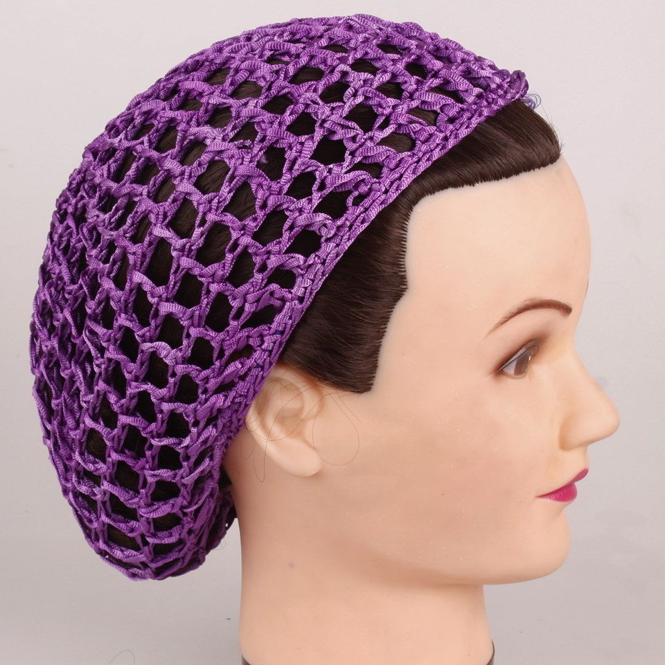   1pcs Soft Rayon Snood Hair Net Crocheted Hair Net 12 Colors Available