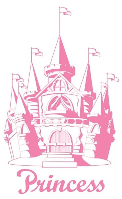 pink disney princess castle peel stick mural 02244 time left
