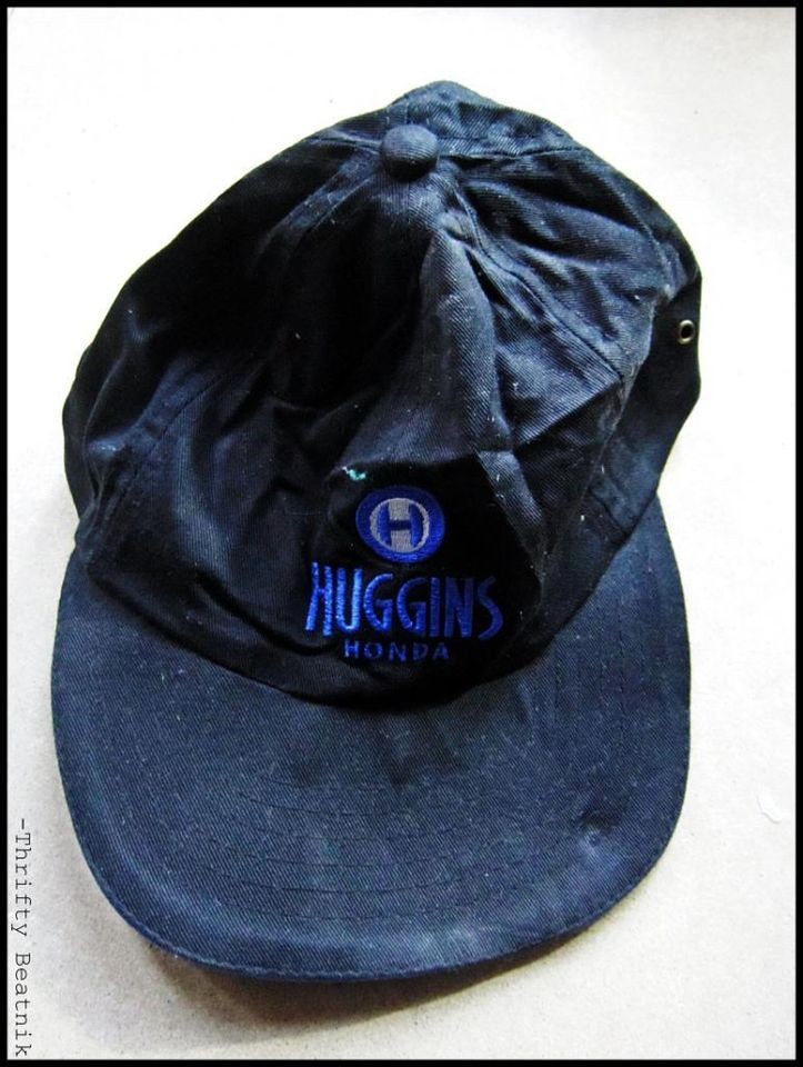 Vintage Mesh Trucker Hats Dark Honda Sports Baseball Cap Warped/Faded